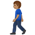 🚶🏽‍♂️ man walking: medium skin tone display on Samsung